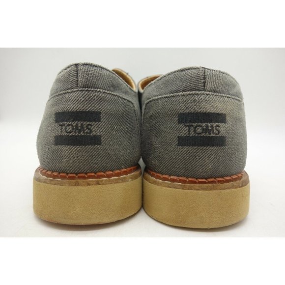 Toms Gray Canvas Casual Lace Up Sneaker Oxfords Shoes Men\'s 10 main image 6